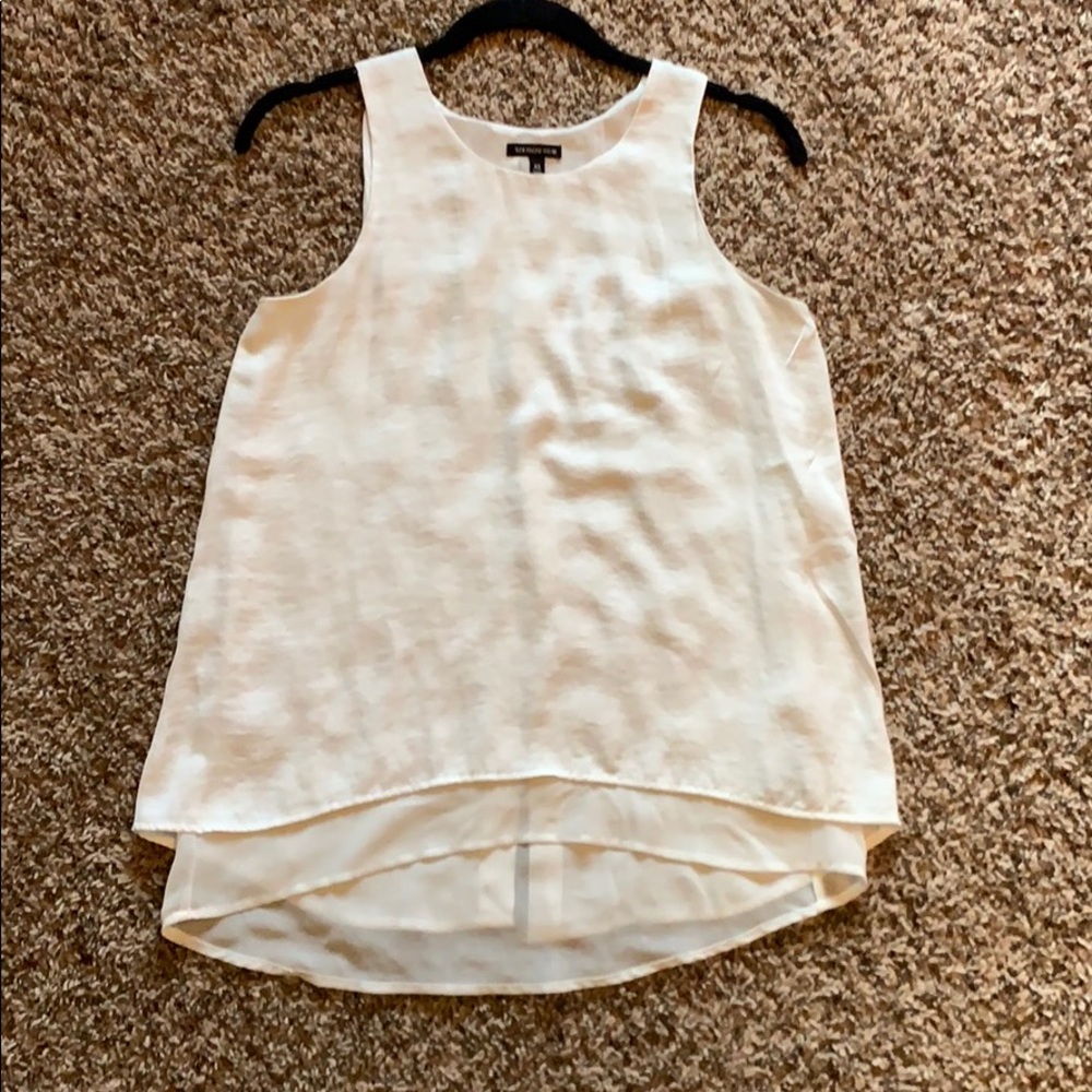 Open back illusion tank top